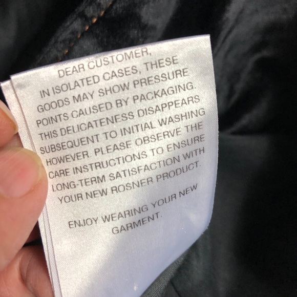 Rosner Black Velvet Blazer With Brown Stitching - Picture 10 of 10